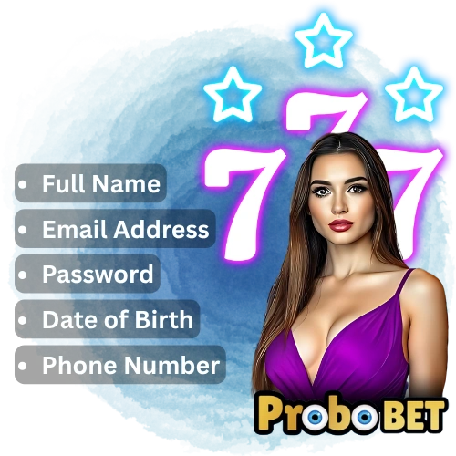 probobet login fill out the registration form